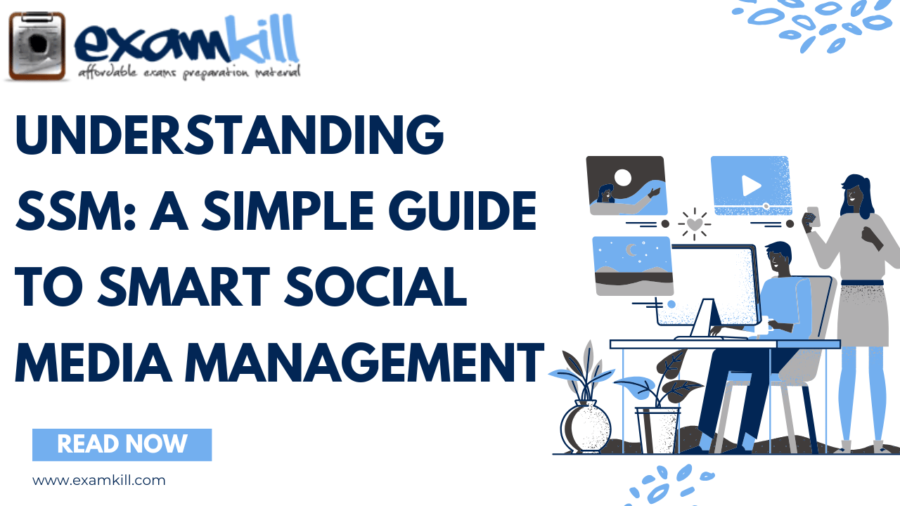Planning SSM content calendar on laptop.